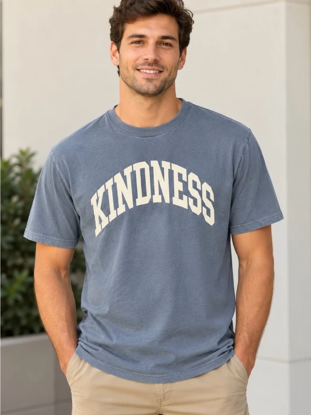 Old Navy Blue 'KINDNESS' Short Sleeve Crewneck Tee